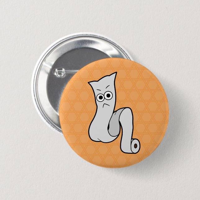 Japanese Yokai Ittan-momen Button (Front & Back)