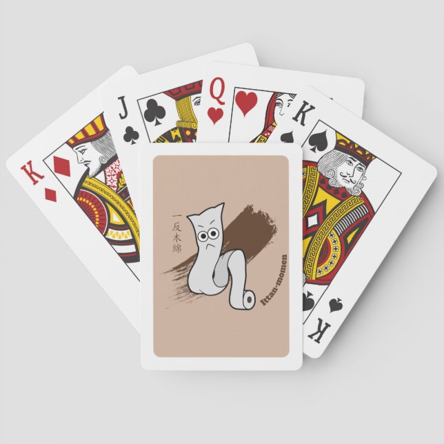Japanese Yokai Ittan-momen Poker Cards (Back)
