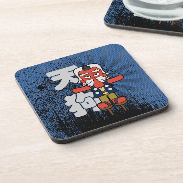 Japanese Yokai Tengu Drink Coaster (Left Side)