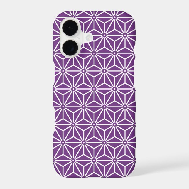Japanese Yukata Jinbei Asanoha Pattern ayame Case-Mate iPhone Case (Back)