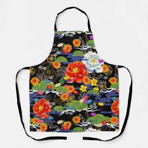 Japanese yuzen style apron