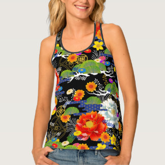 Japanese yuzen style tank top