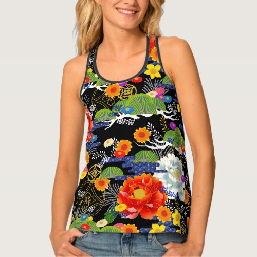 Japanese yuzen style tank top