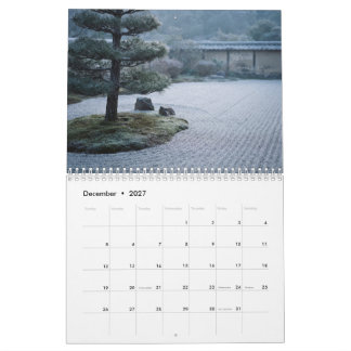 Japanese Zen Gardens Japandi Wall Calendar