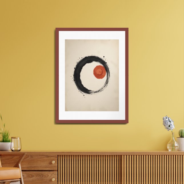 Japanese Zen Minimal Framed Art (Living Room)