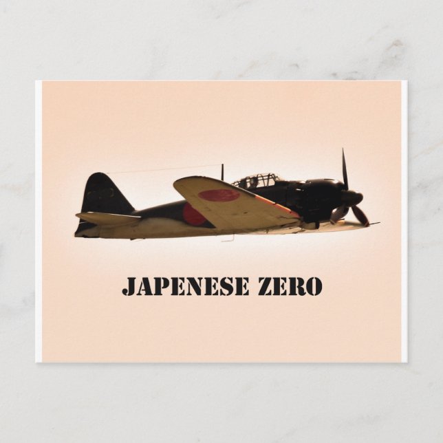 Japanese Zero World War 2 Aircraft Postcard (Front)