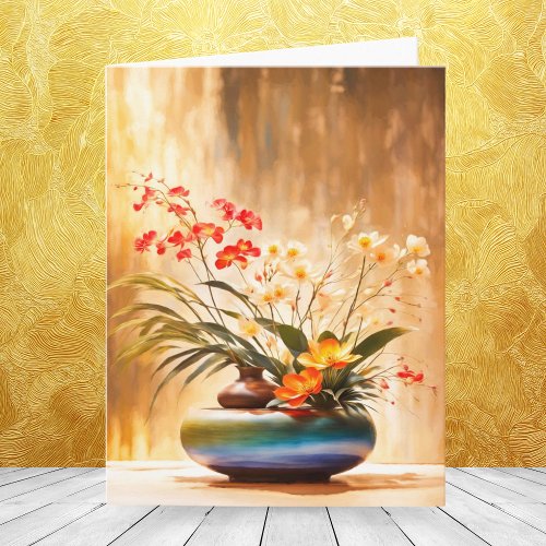 JapaneseFlower Arrangement Ikebana Note Card