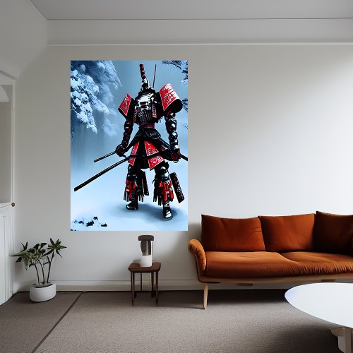 Japaneses Mech Samurai  AI Art Poster