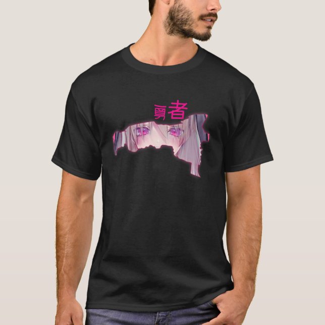 Japanisches Girly Nerd Manga Anime Waifu Girl Cosp T-Shirt (Front)