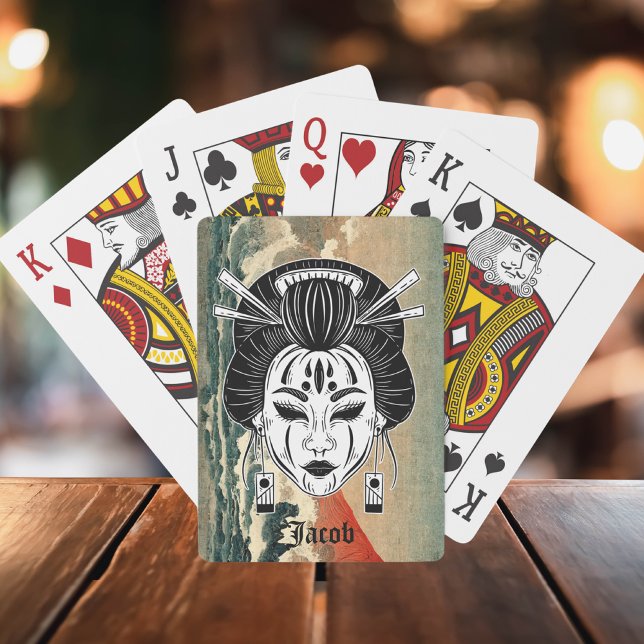 Japanse style retro seawave monogram  poker cards (Creator Uploaded)