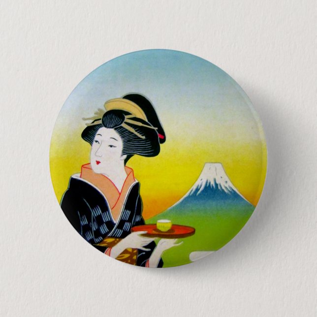 JapanTea.jpg Pinback Button (Front)