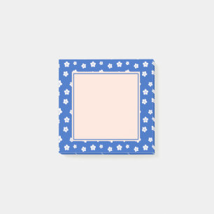 Japnese plum floral blue kawaii post-it notes