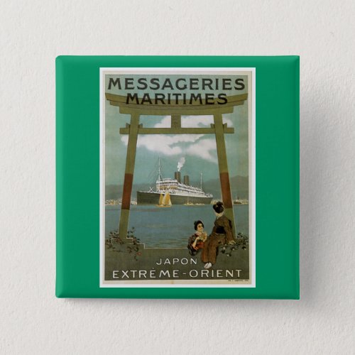 Japon Extreme_Orient Messegeries Maritimes Pinback Button