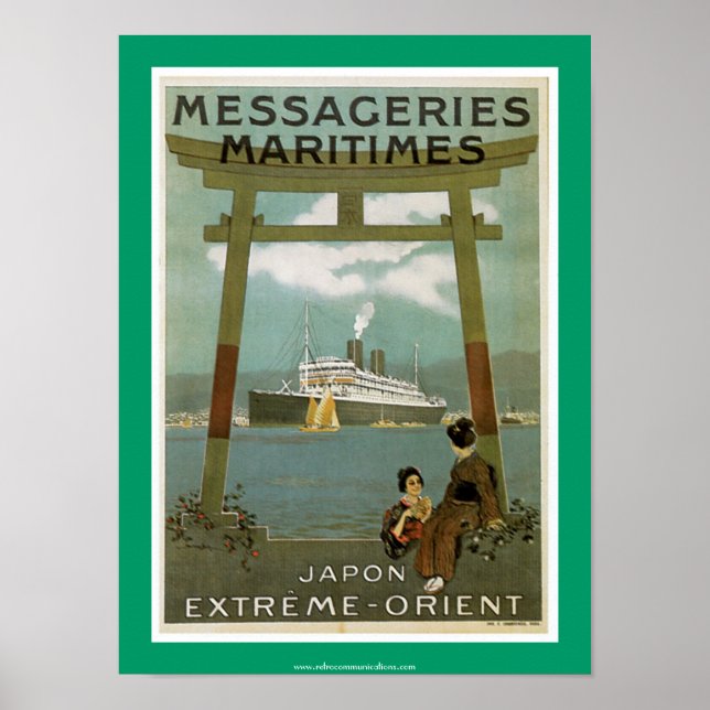 "Japon Extreme-Orient" Messegeries Maritimes Poster (Front)