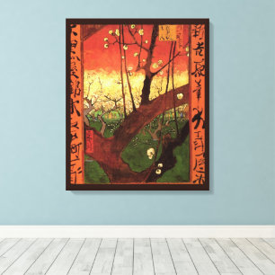 Japonism: Flowering Plum Tree by Vincent van Gogh Canvas Print