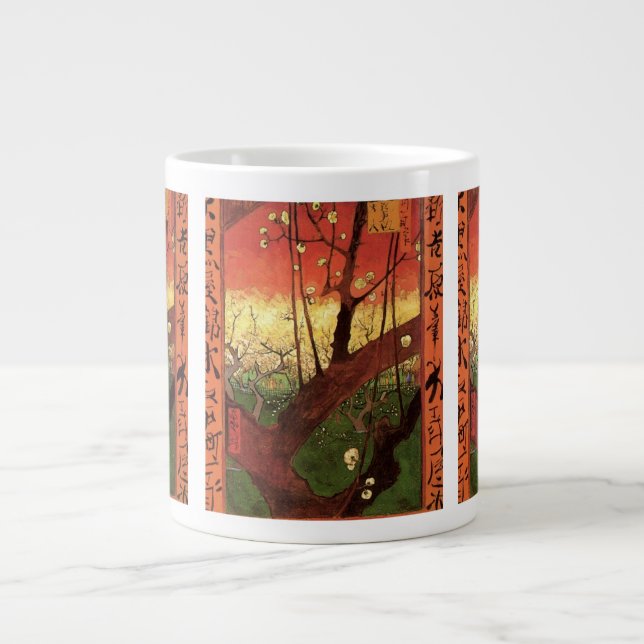 Japonism: Flowering Plum Tree by Vincent van Gogh Giant Coffee Mug (Front)
