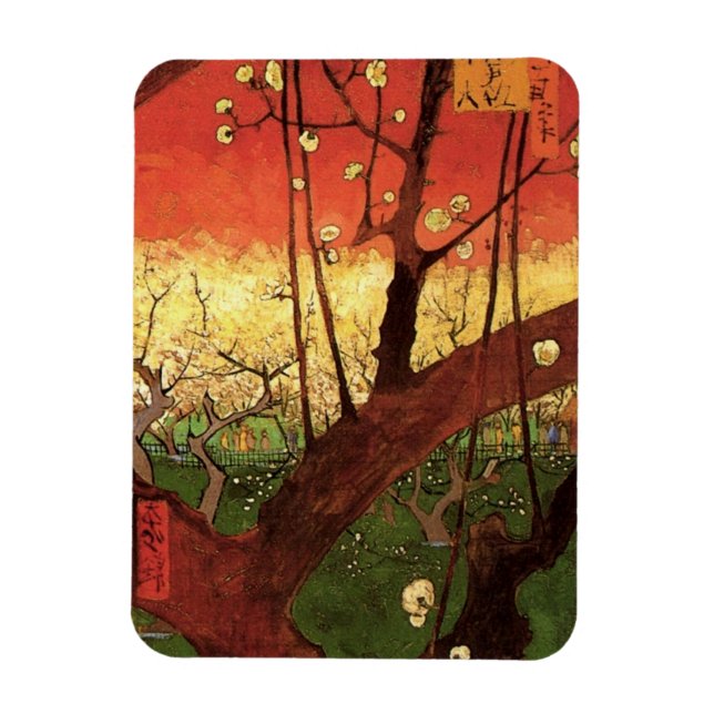 Japonism: Flowering Plum Tree by Vincent van Gogh Magnet (Vertical)