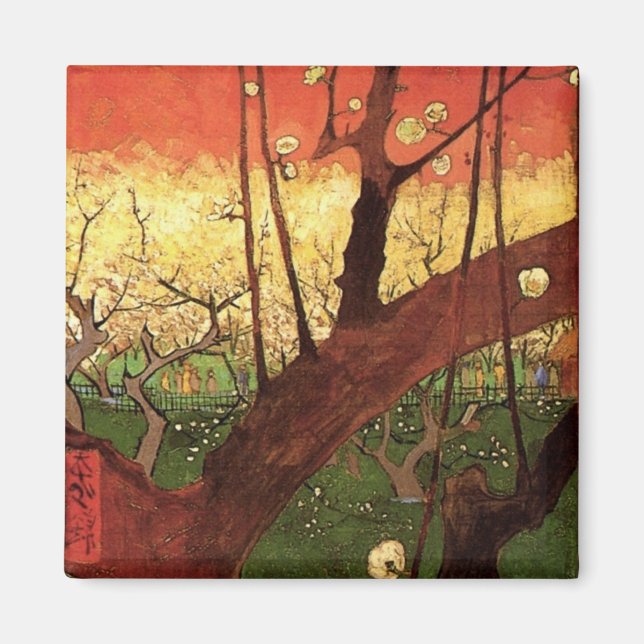 Japonism: Flowering Plum Tree by Vincent van Gogh Magnet (Front)