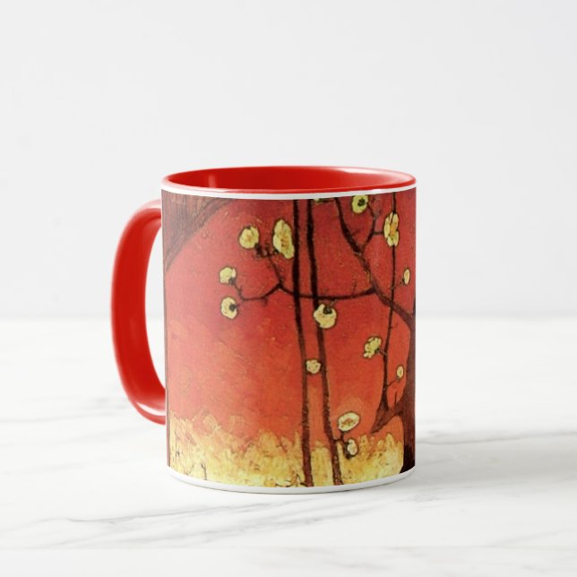 Japonism: Flowering Plum Tree by Vincent van Gogh Mug (Front Left)