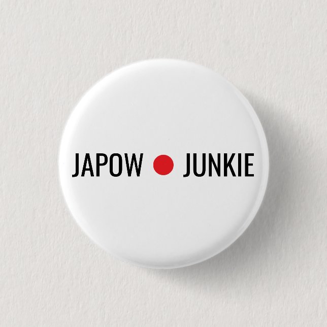 Japow Junkie  Button (Front)