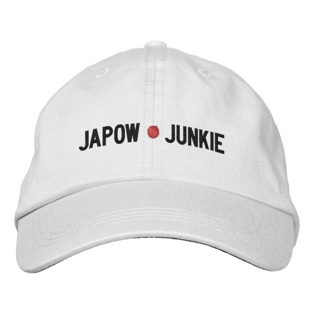 Japow Junkie  Embroidered Baseball Cap (Front)