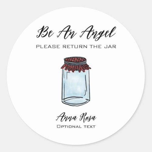  Jar AP30 Whimsical Return jar Canning Mason  Classic Round Sticker