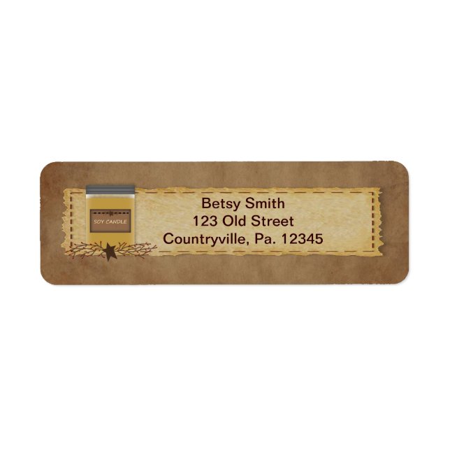 Jar Candle Address Label (Front)