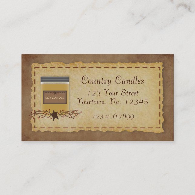 Jar Candle Business Card (Front)