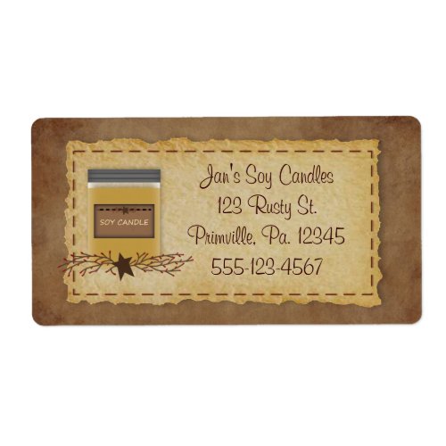 Jar Candle Business Label