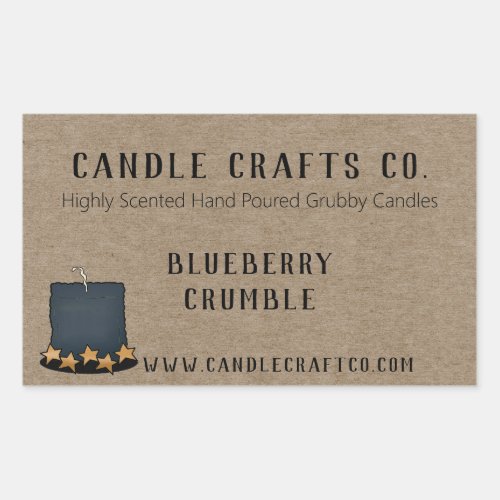 Jar Candle Country Custom Scent Business Label 