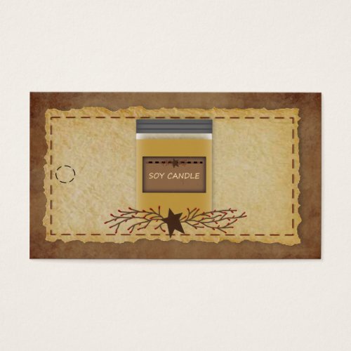 Jar Candle Hang Tag Business Card Template