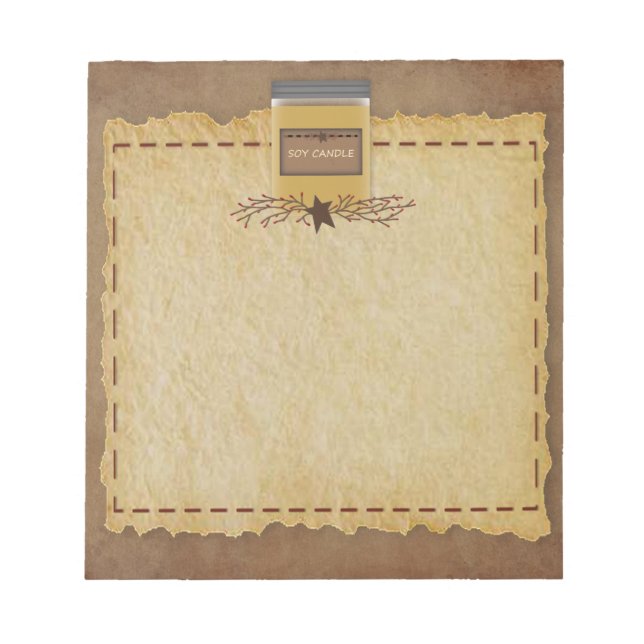 Jar Candle Notepad (Front)