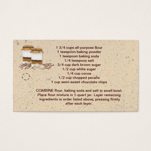 Jar Cookie Mix Hang Tag Business Cards