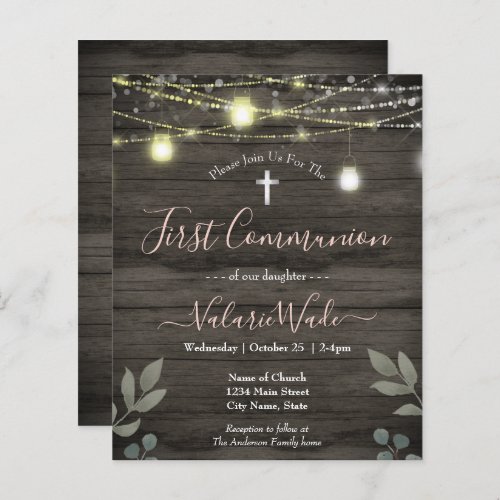 Jar Lights Rustic First Communion Budget