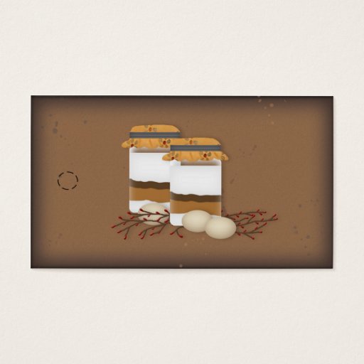 Customizable Jar Mix Directions Hang Tag Business Cards