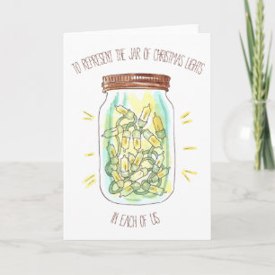 Jar of Christmas Lights in Each of Us Holiday Card