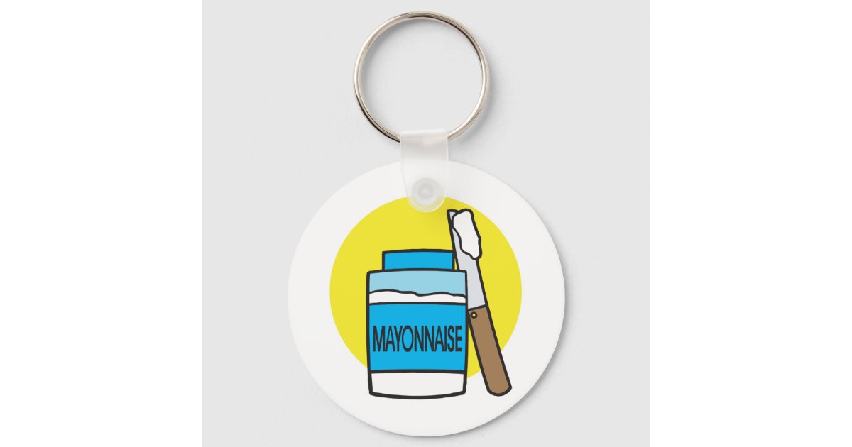 jar of mayonnaise keychain Zazzle