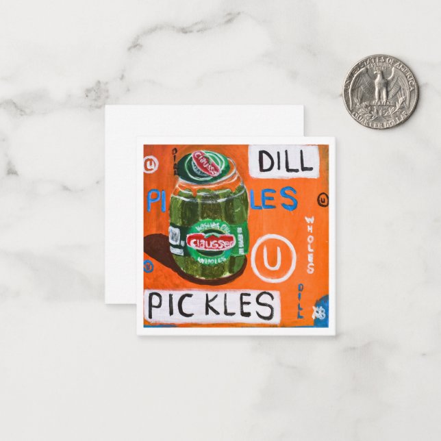 Jar of Pickles Note Card (Front/Back In Situ)