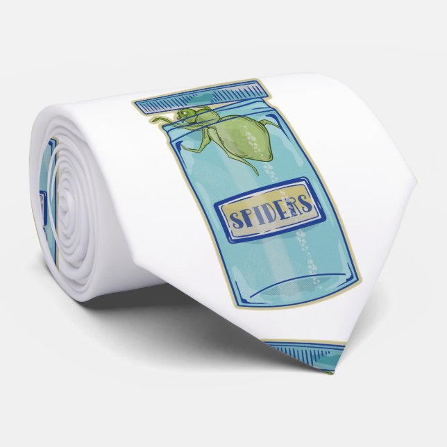 Jar Of Spiders Neck Tie (Rolled)