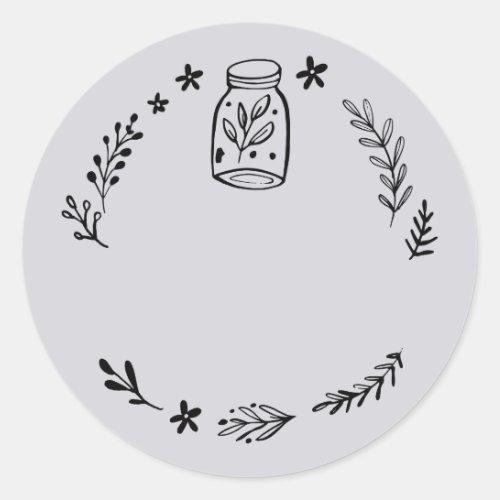 Jar  Spice Blank Sticker Label