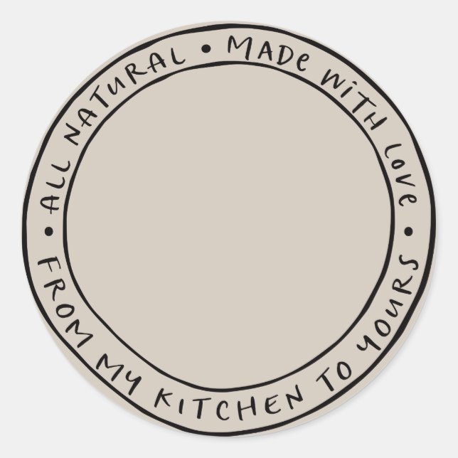 Jar / Spice Natural Organic Sticker Label (Front)