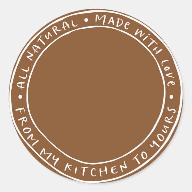 Jar / Spice Natural Organic Sticker Label (Front)