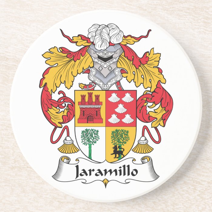 Jaramillo Family Crest Beverage Coasters