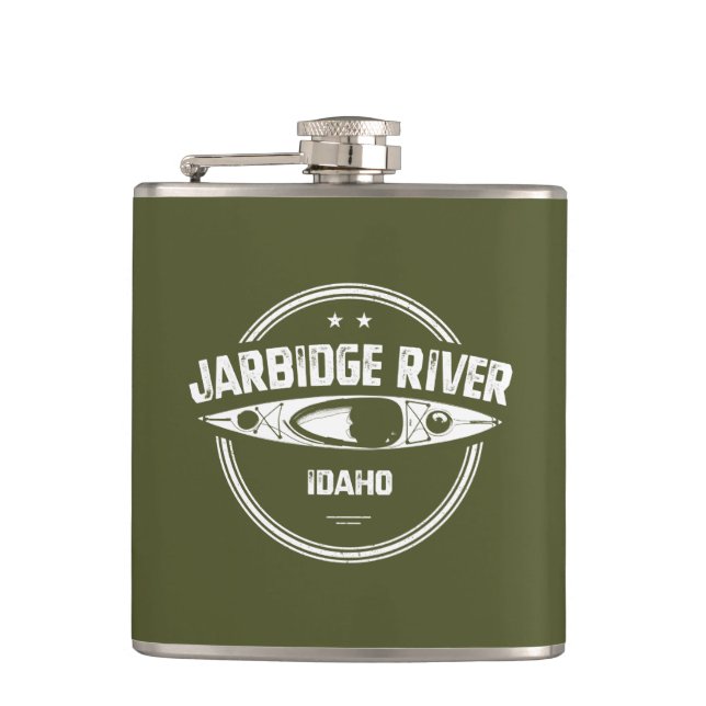 Jarbidge River Idaho Kayaking Flask (Front)