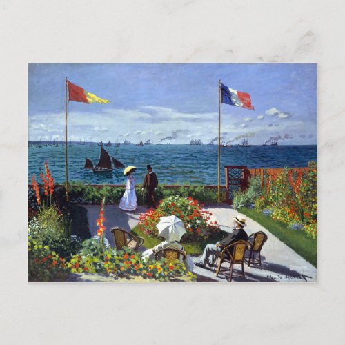 Jardin  Sainte_Adresse by Claude Monet Postcard