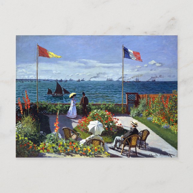 Jardin à Sainte-Adresse by Claude Monet Postcard (Front)