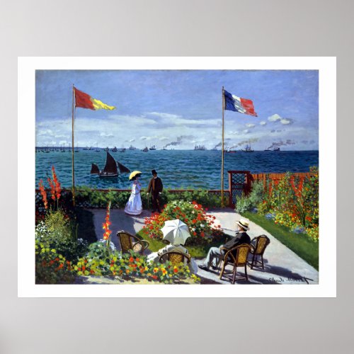 Jardin  Sainte_Adresse by Claude Monet Poster