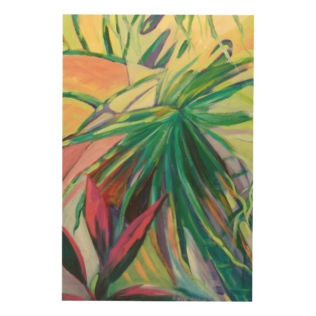 Jardin Abstracto I Wood Wall Art (Front)