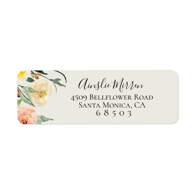 Jardin De Fleurs Return Address Labels (Front)