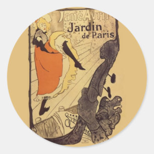 Jardin de Paris - Toulouse-Lautrec Classic Round Sticker